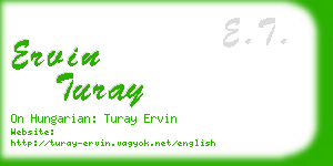 ervin turay business card
